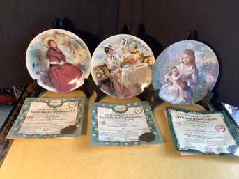 Limoge Collector Plates Group Of 3 With COA's