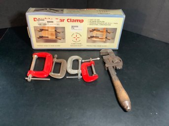Clamps And Stillson Wrech