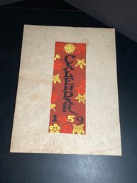 Vintage 1959 Japanese Calendar
