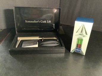 New Sommeliers Cork Lift And Mikasa Bottle Stopper