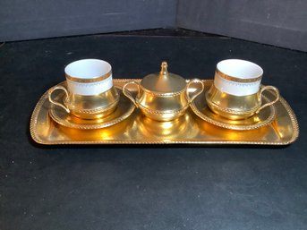 Gold Tone Demitasse Expresso Set