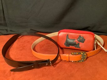 Designer Belts By Helmut Lang,  Moschimo & Le Ourse Scottie Change Purse