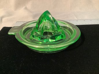 Vintage Vaseline Glass Juicer