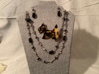 Classic Style Accessories-Necklace, Earrings & Pin