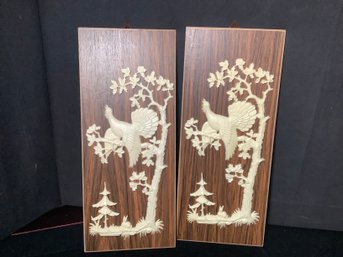 MCM Wall Plaque Turkey And Rabbit