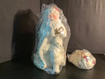 New- Lenox Large Santa Cookie Jar-still Wrapped W/ Box