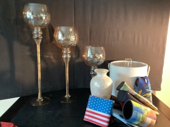 Table Top Decor  Graduated Candle Holders, Ice Bucket And More!
