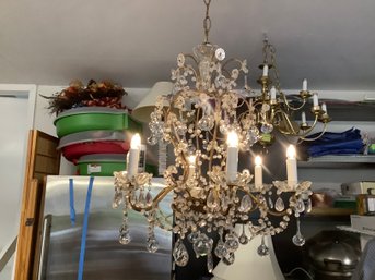 Elegant Antique Crystal Chandelier