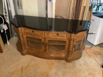 TV Armoire With Engineered Marble Top