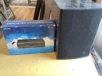 Stereo Amplified A/V Selector Switch & Wharfedale  Pro Active Speaker