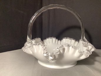 Silver Crest Handled Basket