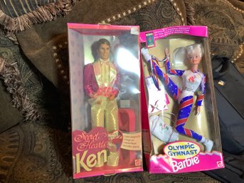New-Barbie Olympic Gymnast And Secret Hearts Ken -1995 1992