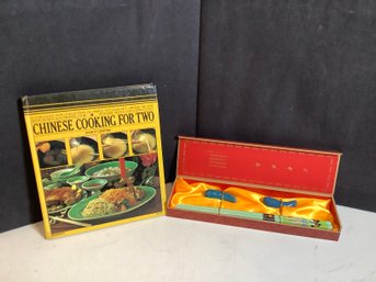 Chinese Cook Book And Chop Sticks