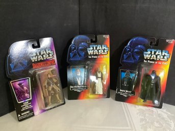 New-Star Wars Collectible Figurines-  Leia, Obi-Van, Darth Vader