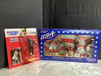 Starting Line Up 1996 Edition Set & Alonzo Mourning Figurine