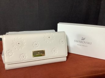 New Swarovski  Kid Leather Travel Wallet In Box