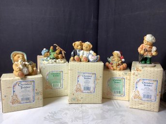 New-Cherished Teddies-In Boxes Including 10 Yr Anniversay-Group Of 5