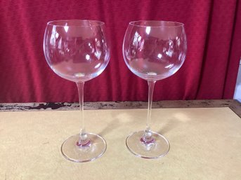 Lenox Tall Crystal Stemmed Wine Glasses