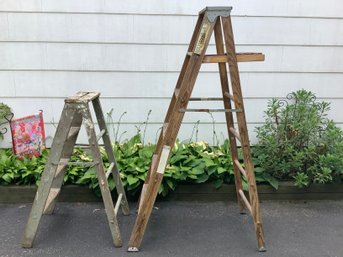 6 And 4 Foot Wood Step Ladders