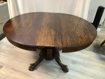 Antique Wood Claw Foot Table