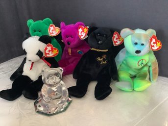 Crystal Bear Made In Germany & 5 Beanie Babies