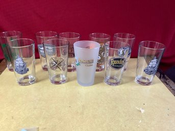 Collection Of 10 Beer Glasses