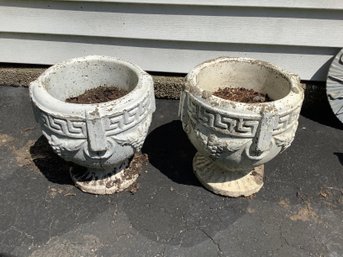 2 Cement Planters /  Urns