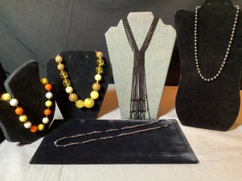 Vintage Necklaces & More -Group Of 5 Read The Description