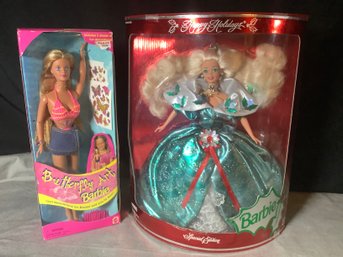 Mattel Barbie Happy Holidays Special Edition & Butterfly Art Barbie