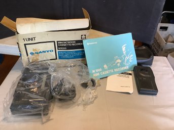 Sanyo Mini Cassette Player And Optimus Micro Tape Recorder