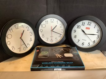 Wall Clocks And Wireless Charger