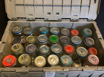 Bin Of Baby Food Glass Jars Lot 1