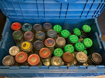 Bin Of Baby Food Glass Jars Lot 1