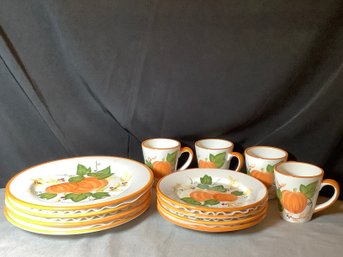 NEW-FALL PUMPKIN DINNERWARE SET