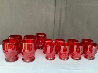 RUBY RED GLASSES-2 SIZES