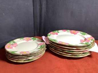 Desert Rose 6 Dinner Plates  &  5 Dessert Dishes