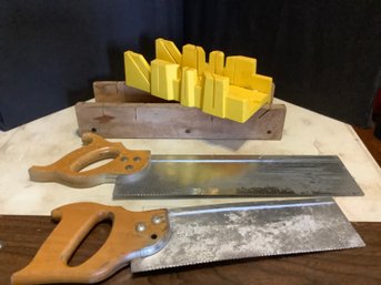 2 Miter Boxes With Saws