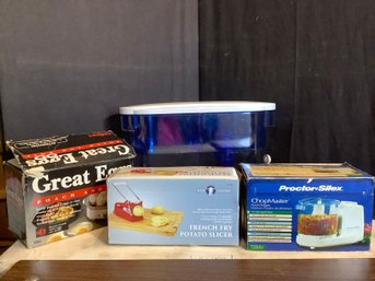 Appliance Assortment Chop Master, Egg Poacher, Potato Slicer & More