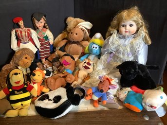 Full Box Of Plushy And Doll Group