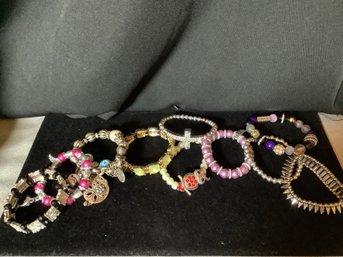 Group Of Assorted Costume Jewelry Bracelets #3