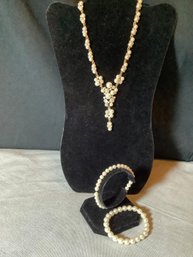 Pear (Faux) Enhanced Necklace & Bracelet
