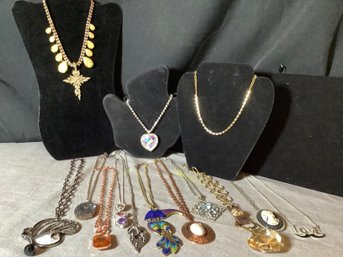 Costume Jewelry Necklaces Group Of 14