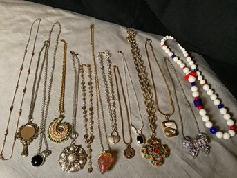 Assorted Necklaces & Pendants-Group Of 14
