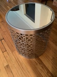 Decorative Mirrored Round Accent Table