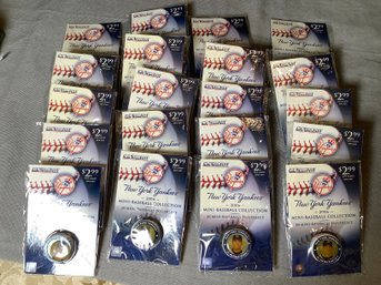 New- Complete New York Yankees Mini Baseball Collection