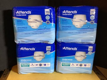 4 New Packages Attends Protective Underware Large