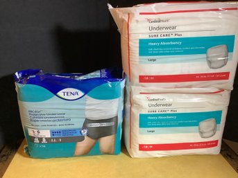 3 New Packages Attends Protective Underware Large