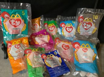 New In Packages-Favorite Ty Teenie Beanie Plush Toys- From McDonalds