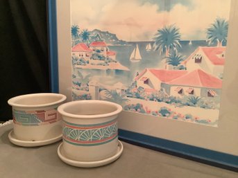 Framed Print By Tracy Latham & Planters