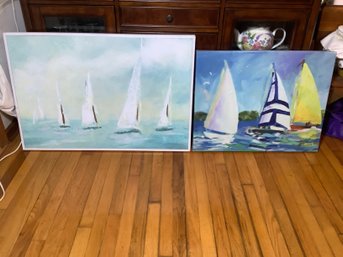 Two Sail Boat Paintings